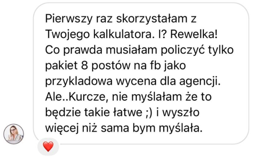 Opinia o kalkulatorze cen pakietów.